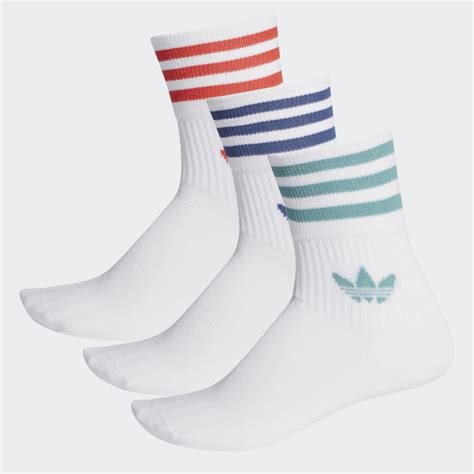 witte adidas sokken met paars